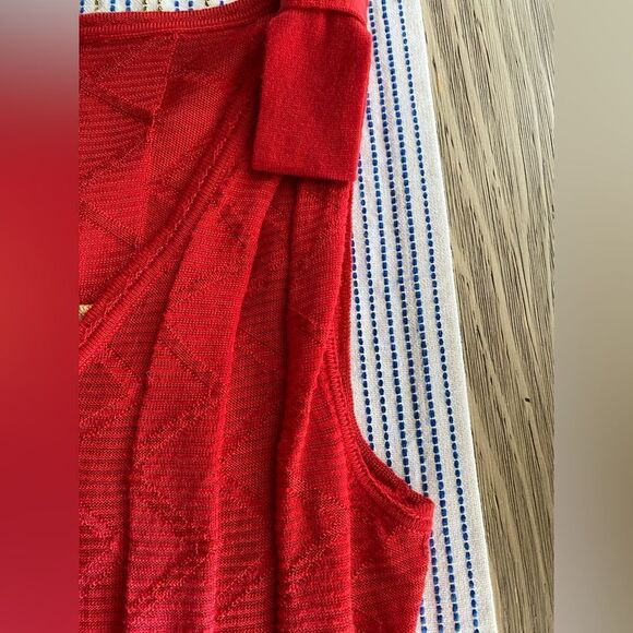 M Missoni Womens  Size 42 US 6 Sleeveless Sheath Knit Dress V Neck Red - Picture 15 of 16